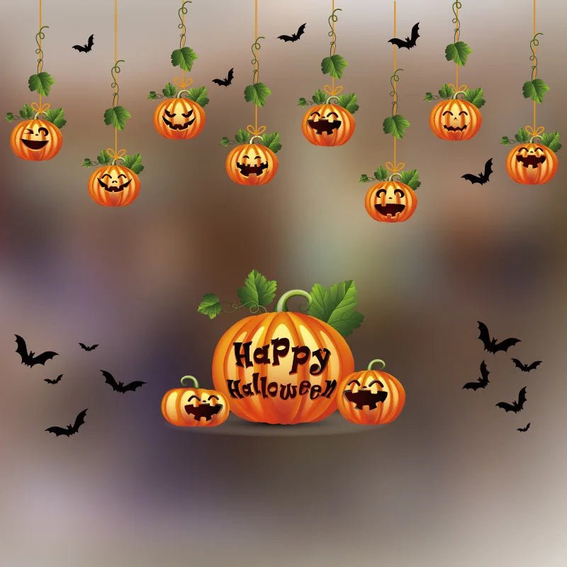 Glow Pumpkin Halloween Stickers - Halloween - Stickers & Labels (including Scrapbooking, Wall Decals) - Scribble Snacks