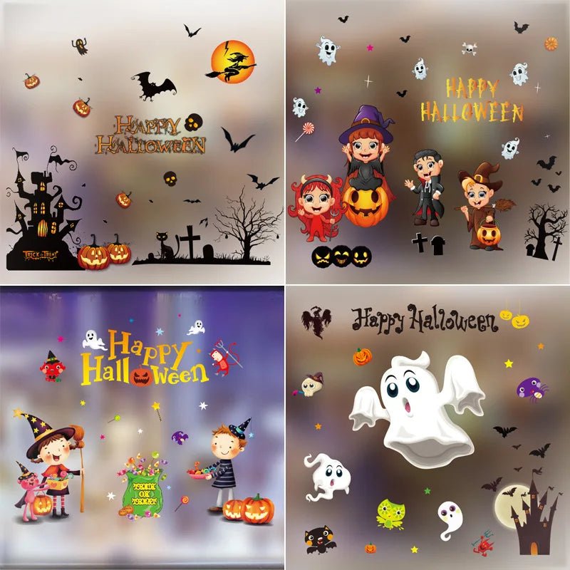 Glow Pumpkin Halloween Stickers - Halloween - Stickers & Labels (including Scrapbooking, Wall Decals) - Scribble Snacks