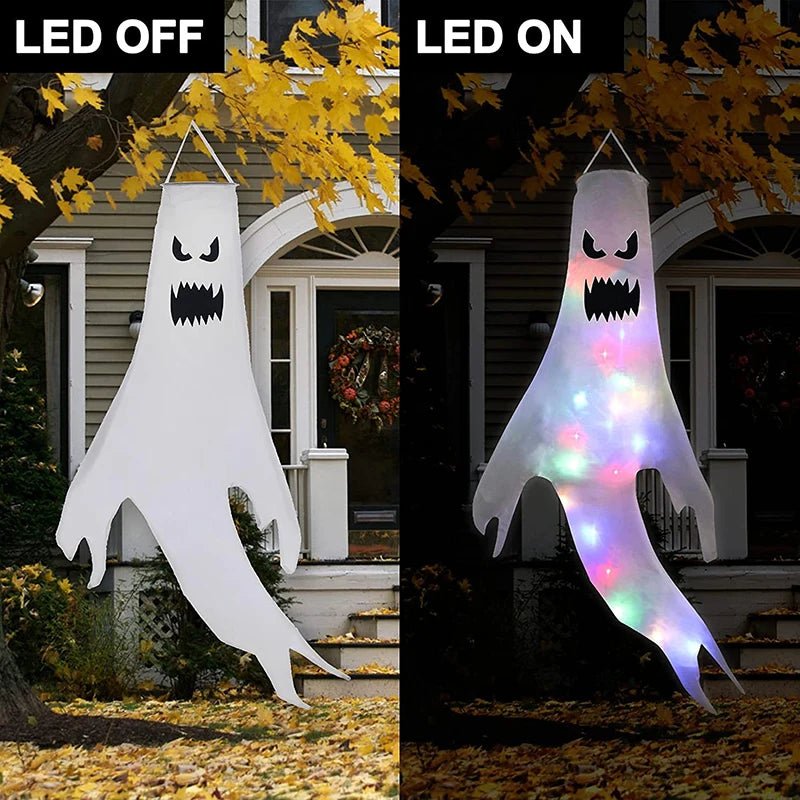 Glowing Ghost Halloween Decor Lamp - Halloween - Party Banners & Hanging Ornaments - Scribble Snacks