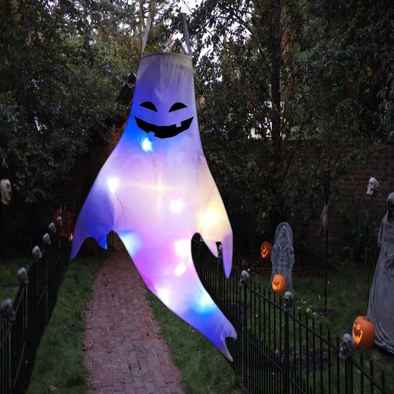 Glowing Ghost Halloween Decor Lamp - Halloween - Party Banners & Hanging Ornaments - Scribble Snacks