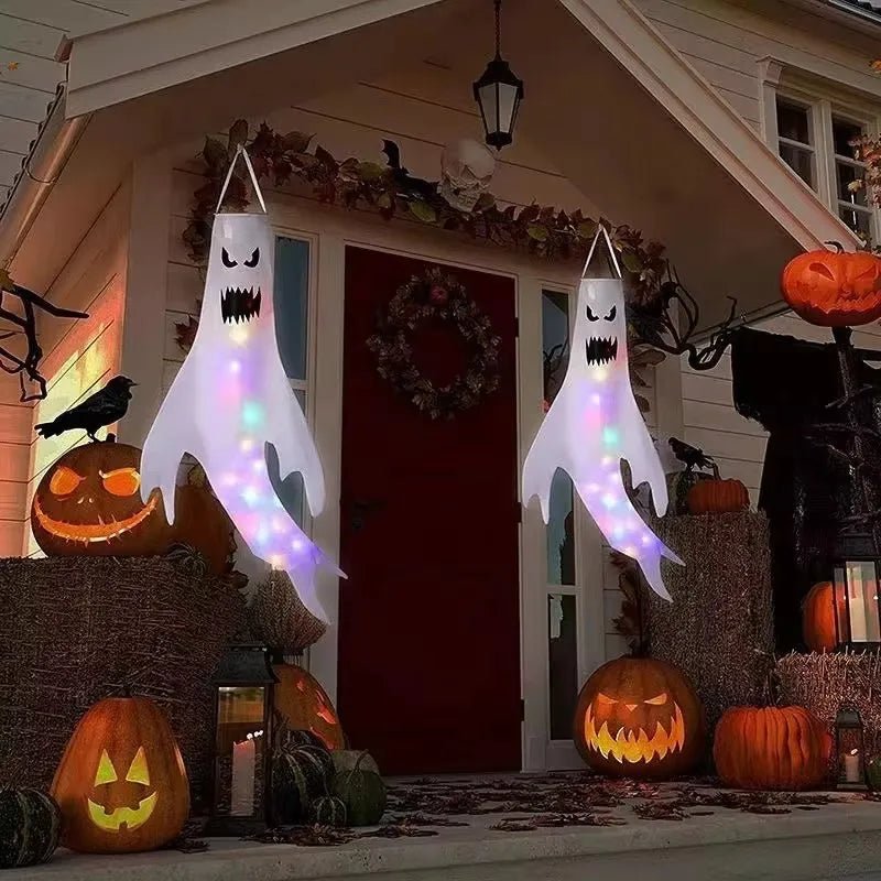 Glowing Ghost Halloween Decor Lamp - Halloween - Party Banners & Hanging Ornaments - Scribble Snacks