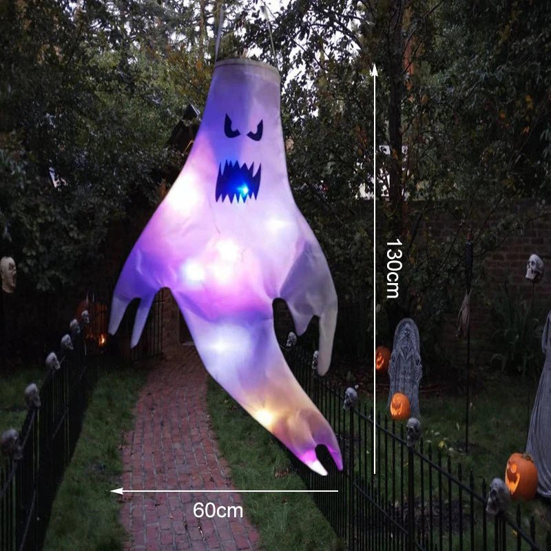 Glowing Ghost Halloween Decor Lamp - Halloween - Party Banners & Hanging Ornaments - Scribble Snacks