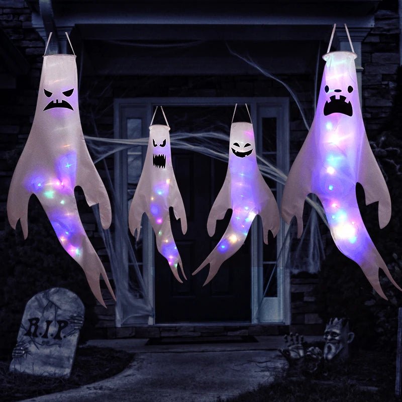 Glowing Ghost Halloween Decor Lamp - Halloween - Party Banners & Hanging Ornaments - Scribble Snacks