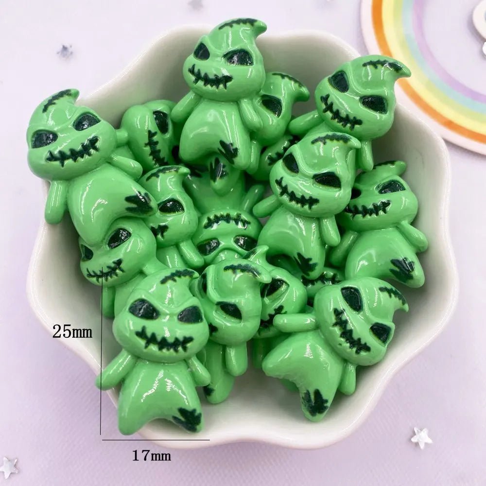 Green Ghost Resin Figurines Set - Halloween - DIY Crafts & Scrapbooking - Scribble Snacks