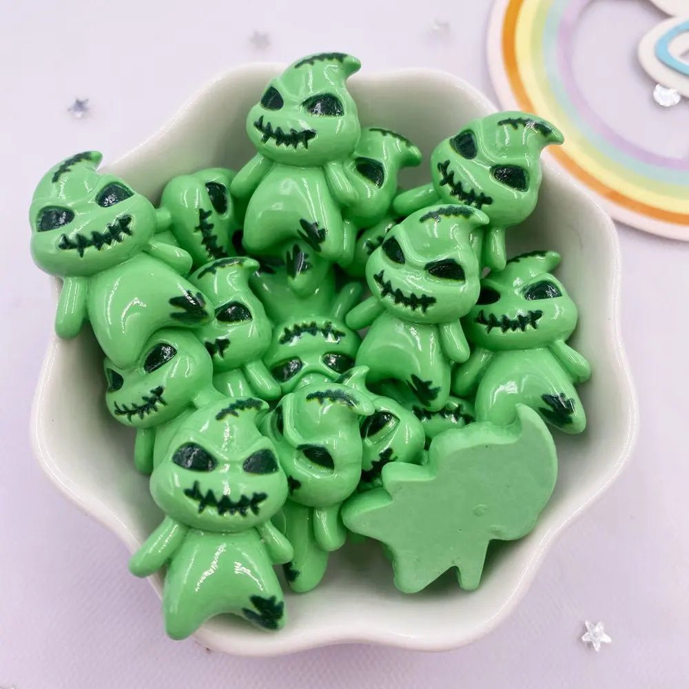 Green Ghost Resin Figurines Set - Halloween - DIY Crafts & Scrapbooking - Scribble Snacks