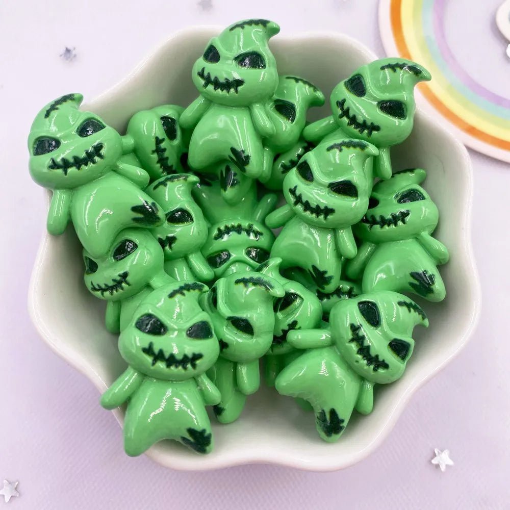 Green Ghost Resin Figurines Set - Halloween - DIY Crafts & Scrapbooking - Scribble Snacks