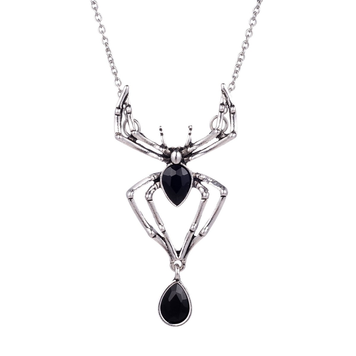 Halloween Alloy Plating Spider Rhinestone Necklace - 0 - Scribble Snacks