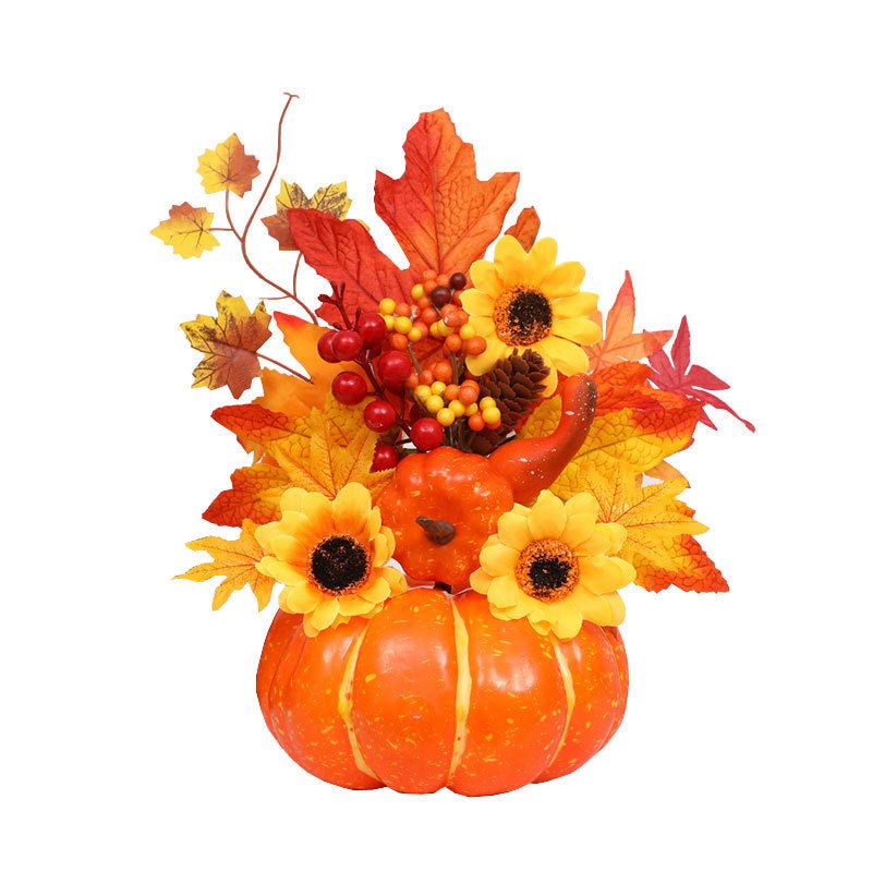 Halloween Autumn Decoration Sunflower Simulation Pumpkin Desktop Decoration - 0 - Scribble Snacks