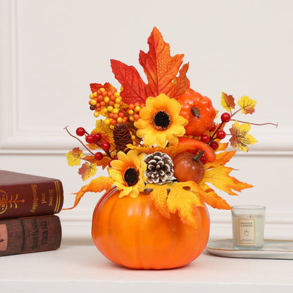 Halloween Autumn Decoration Sunflower Simulation Pumpkin Desktop Decoration - 0 - Scribble Snacks