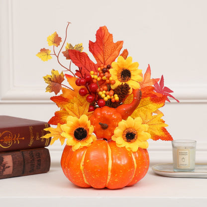 Halloween Autumn Decoration Sunflower Simulation Pumpkin Desktop Decoration - 0 - Scribble Snacks