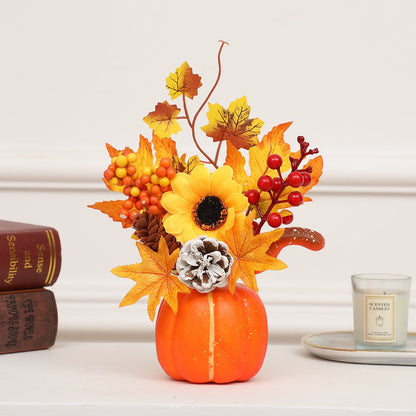 Halloween Autumn Decoration Sunflower Simulation Pumpkin Desktop Decoration - 0 - Scribble Snacks