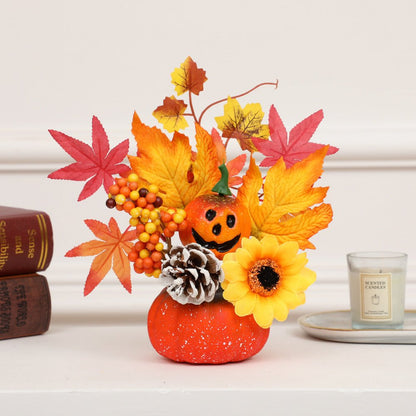 Halloween Autumn Decoration Sunflower Simulation Pumpkin Desktop Decoration - 0 - Scribble Snacks