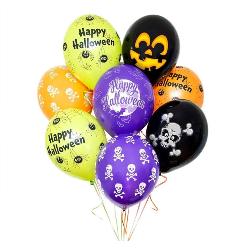 Halloween Balloon Set Pumpkin Head Spider - 0 - Scribble Snacks