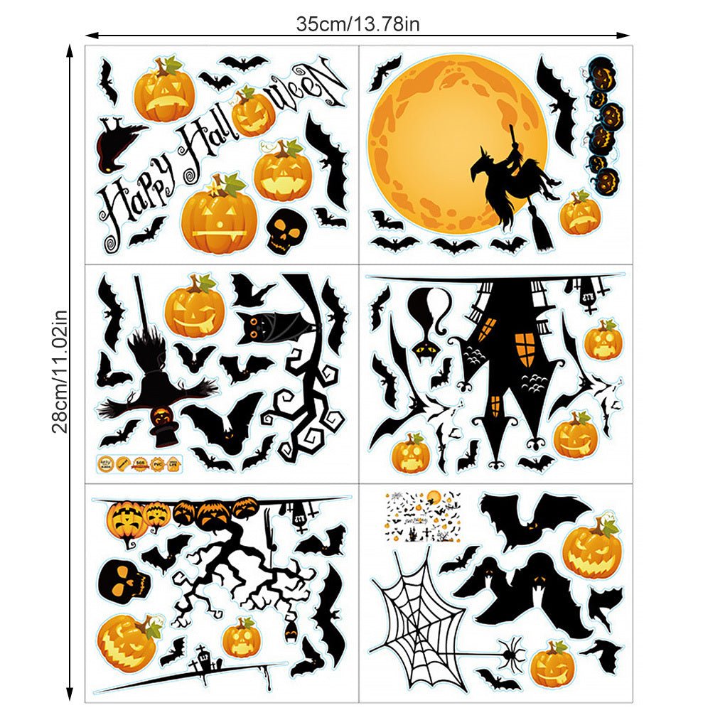 Halloween Bat Pumpkin Creative Decoration Stickers - 0 - Scribble Snacks