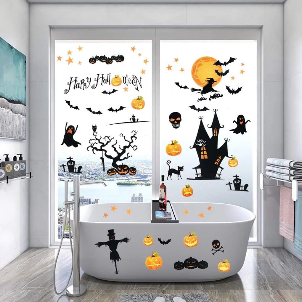 Halloween Bat Pumpkin Creative Decoration Stickers - 0 - Scribble Snacks