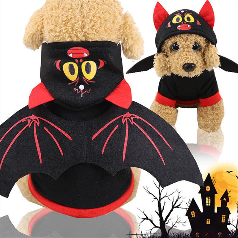 Halloween Bat Wings Pet Clothes - 0 - Scribble Snacks