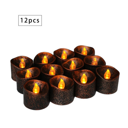 Halloween brown luminous led electronic candle - 0 - Scribble Snacks