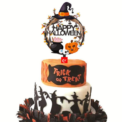 Halloween cake card decoration - 0 - Scribble Snacks