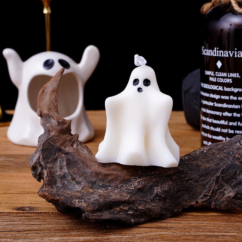 Halloween Candle Creative Ghost DIY Ornaments - 0 - Scribble Snacks