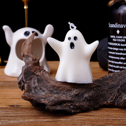 Halloween Candle Creative Ghost DIY Ornaments - 0 - Scribble Snacks