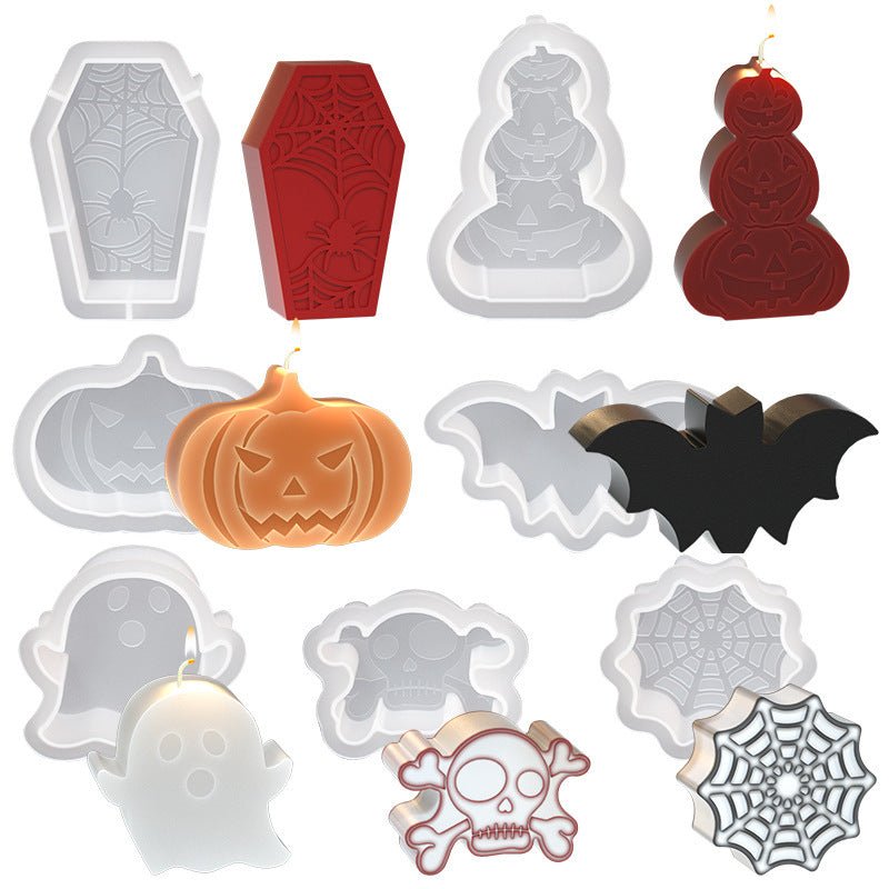 Halloween Candle Mould Ghost Pumpkin - 0 - Scribble Snacks