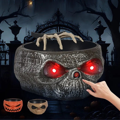 Halloween Candy Bowl Plastic Pumpkin Bowl With Motion Activated Hand, Halloween Serving Dishes Battery Operated Halloween Pumpkins Bowl For Trick - or - Treaters Party - 0 - Scribble Snacks