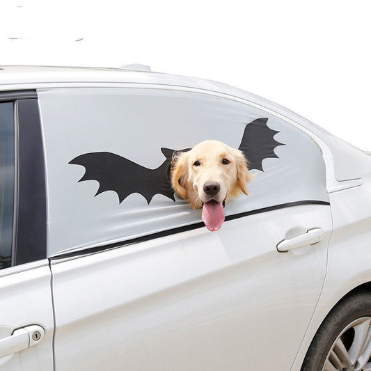 Halloween Car Window Curtain Sunshade Cover Pet Seat - 0 - Scribble Snacks