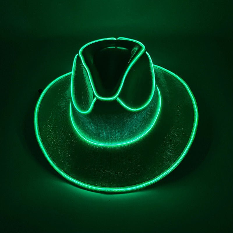 Halloween Carnival Party LED Wireless Fluorescent Colorful Cowboy Flashing Hat - 0 - Scribble Snacks