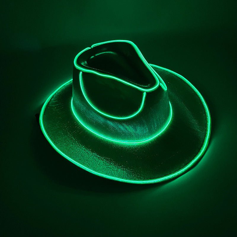 Halloween Carnival Party LED Wireless Fluorescent Colorful Cowboy Flashing Hat - 0 - Scribble Snacks