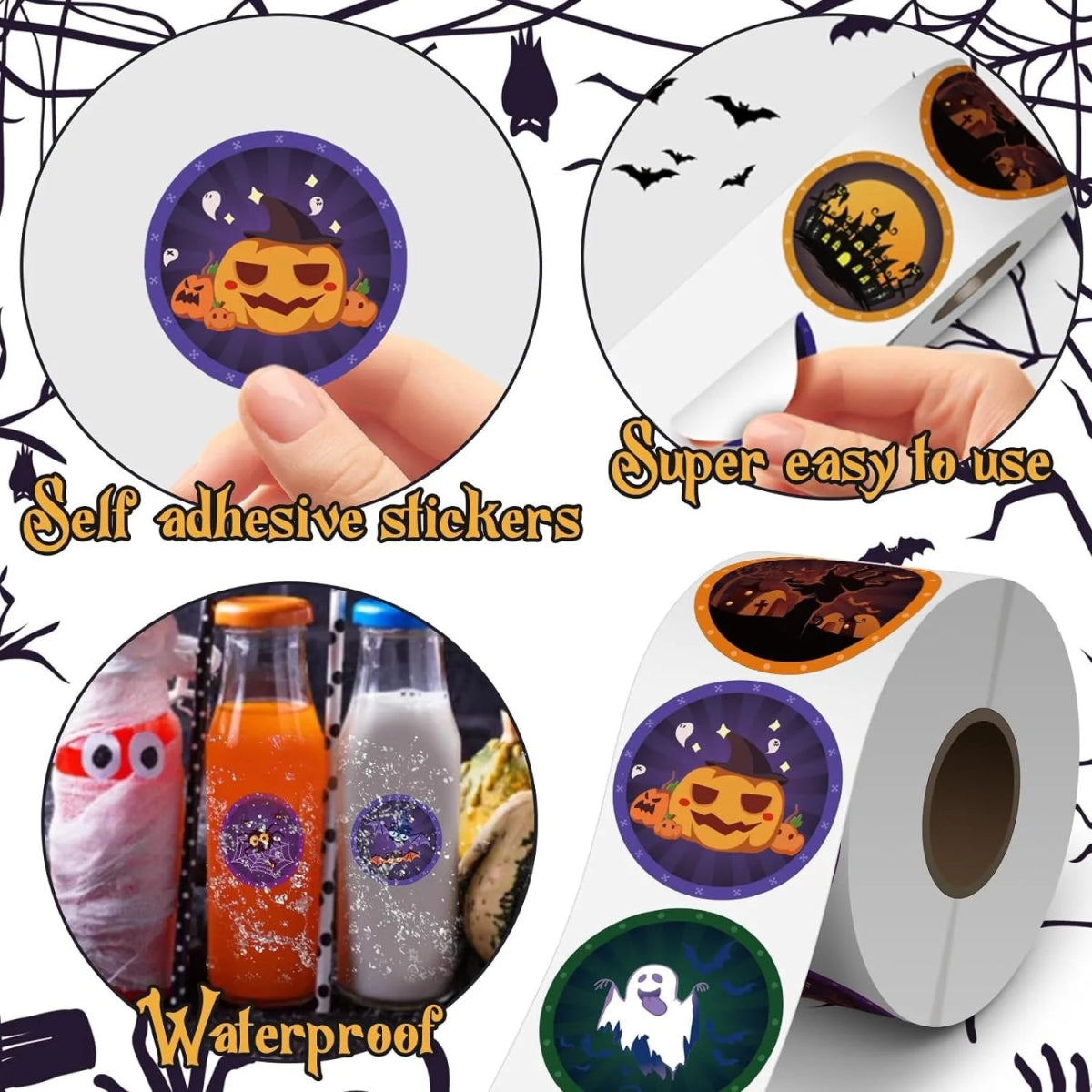 Halloween Cartoon Potion Stickers - Halloween - Stickers & Labels (including Scrapbooking, Wall Decals) - Scribble Snacks