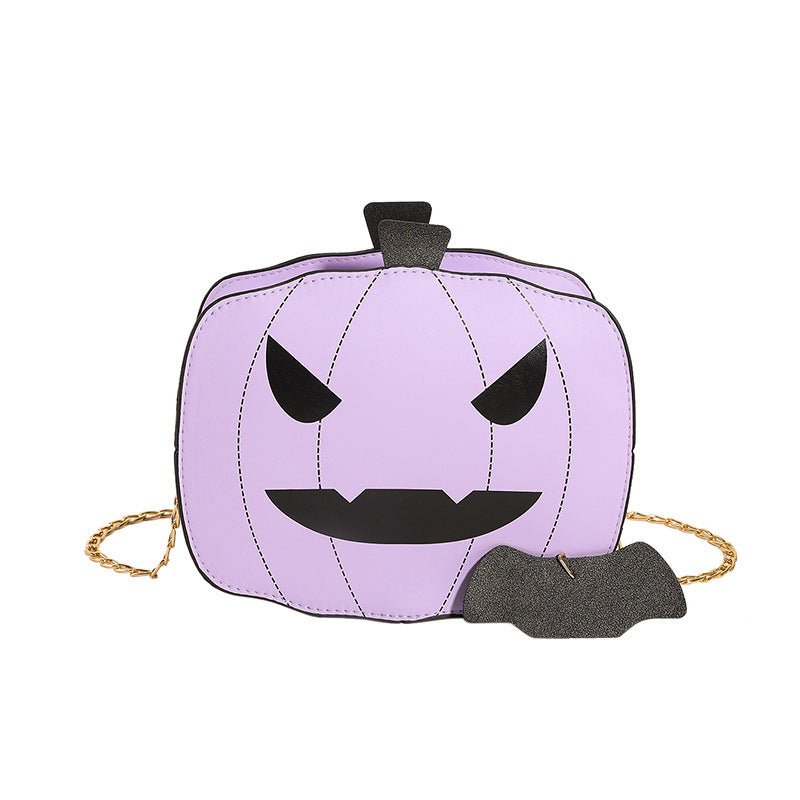 Halloween Cartoon Pumpkin Shoulder Bag For Girls Personality Funny Creative Chain Crossbody Bags Women - 4 - Scribble Snacks