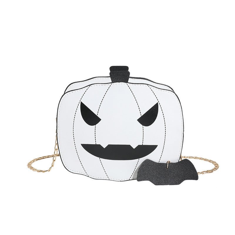 Halloween Cartoon Pumpkin Shoulder Bag For Girls Personality Funny Creative Chain Crossbody Bags Women - 4 - Scribble Snacks