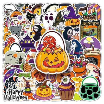 Halloween Cartoon Stickers Set - Halloween - Stickers & Labels (including Scrapbooking, Wall Decals) - Scribble Snacks