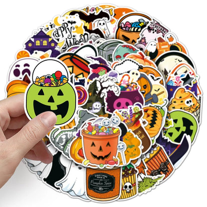 Halloween Cartoon Stickers Set - Halloween - Stickers & Labels (including Scrapbooking, Wall Decals) - Scribble Snacks