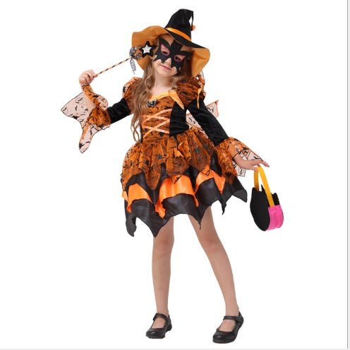 Halloween Children Costume Cosplay Witch Princess Dress - 0 - Scribble Snacks