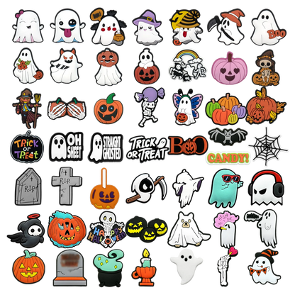 Halloween Clog Ghost Shoe Charms - Halloween - Shoe Charms & Keychains - Scribble Snacks