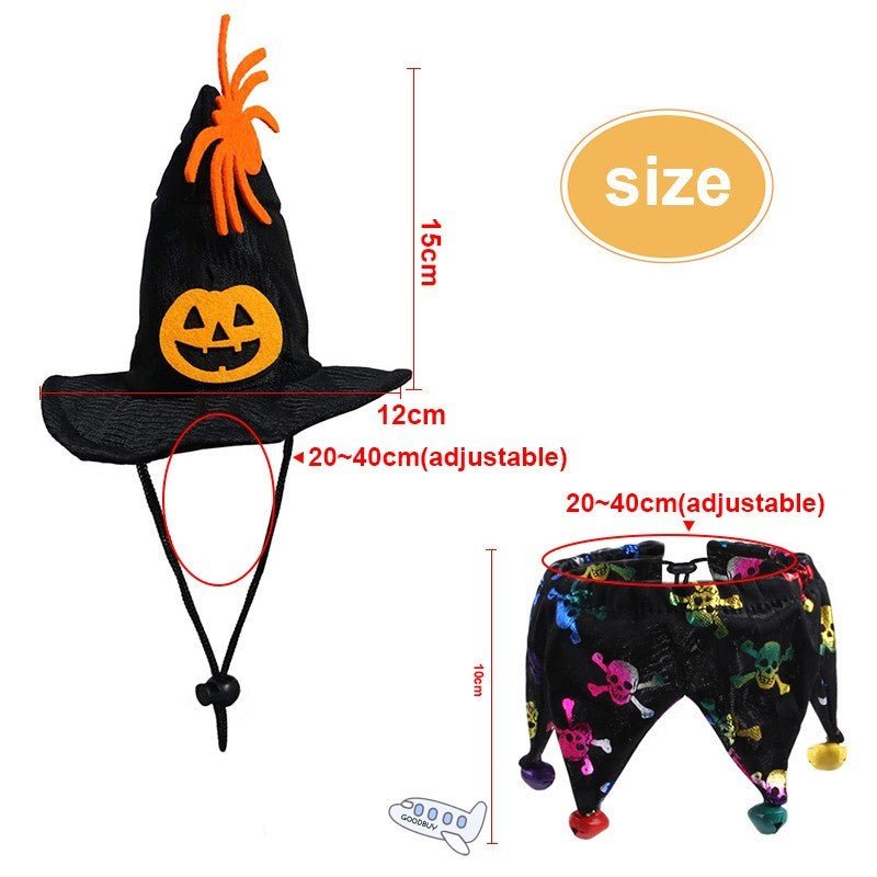 Halloween Collar Children Witch Hat Pet Dog Cat Funny Party Cospl - 0 - Scribble Snacks