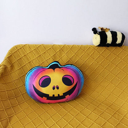 Halloween Colorful Funny Pumpkin Pillow Plush Toy - 0 - Scribble Snacks