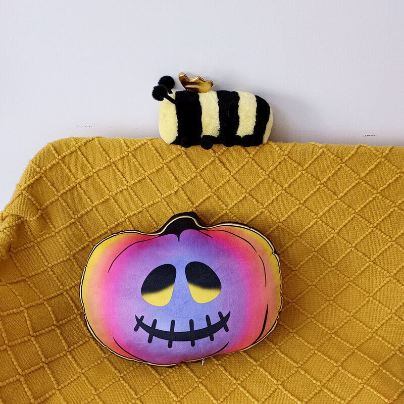 Halloween Colorful Funny Pumpkin Pillow Plush Toy - 0 - Scribble Snacks