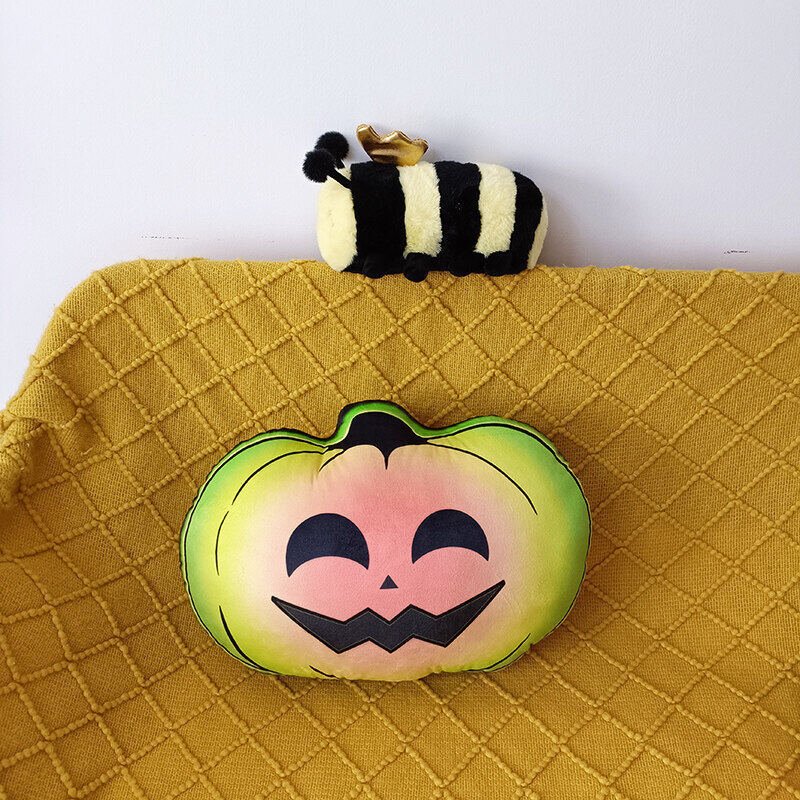 Halloween Colorful Funny Pumpkin Pillow Plush Toy - 0 - Scribble Snacks