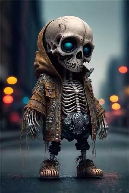 Halloween Cool Skeleton Figurines Halloween Skeleton Doll Resin Ornament Home Decor - 0 - Scribble Snacks