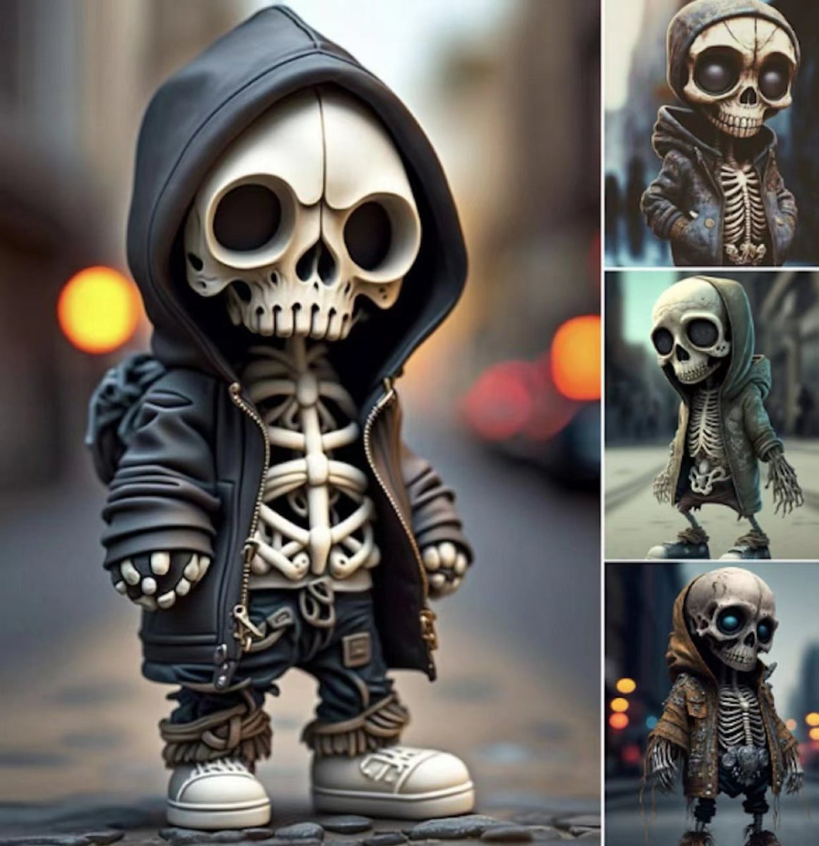 Halloween Cool Skeleton Figurines Halloween Skeleton Doll Resin Ornament Home Decor - 0 - Scribble Snacks