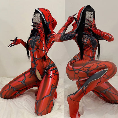 Halloween Cosplay Costume Female Zipper Crotch Sexy Lingerie Bodysuit - 0 - Scribble Snacks