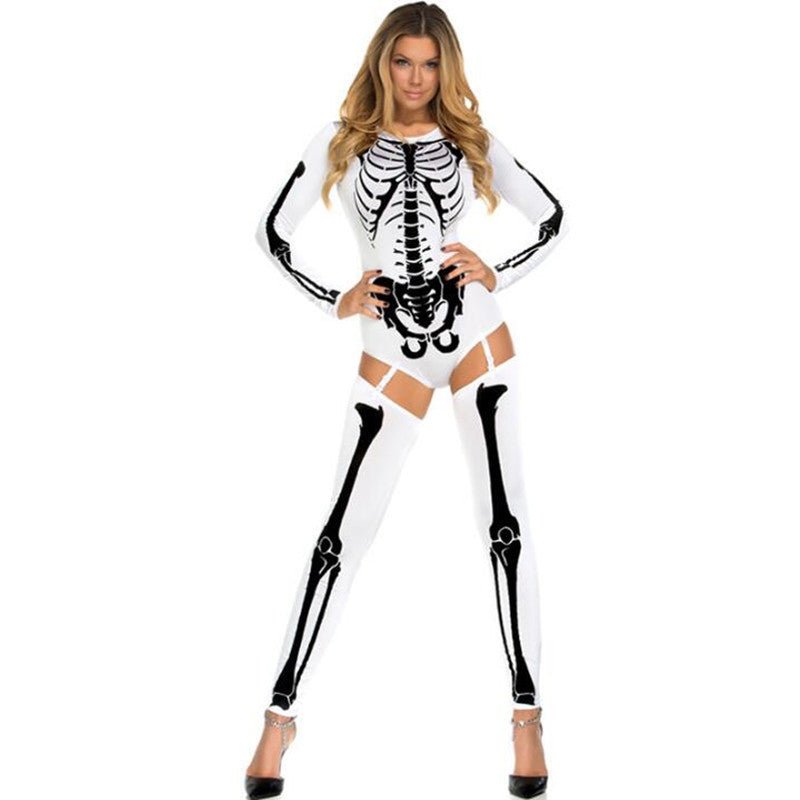 Halloween Cosplay Costume Skull Zombie Uniform - 0 - Scribble Snacks