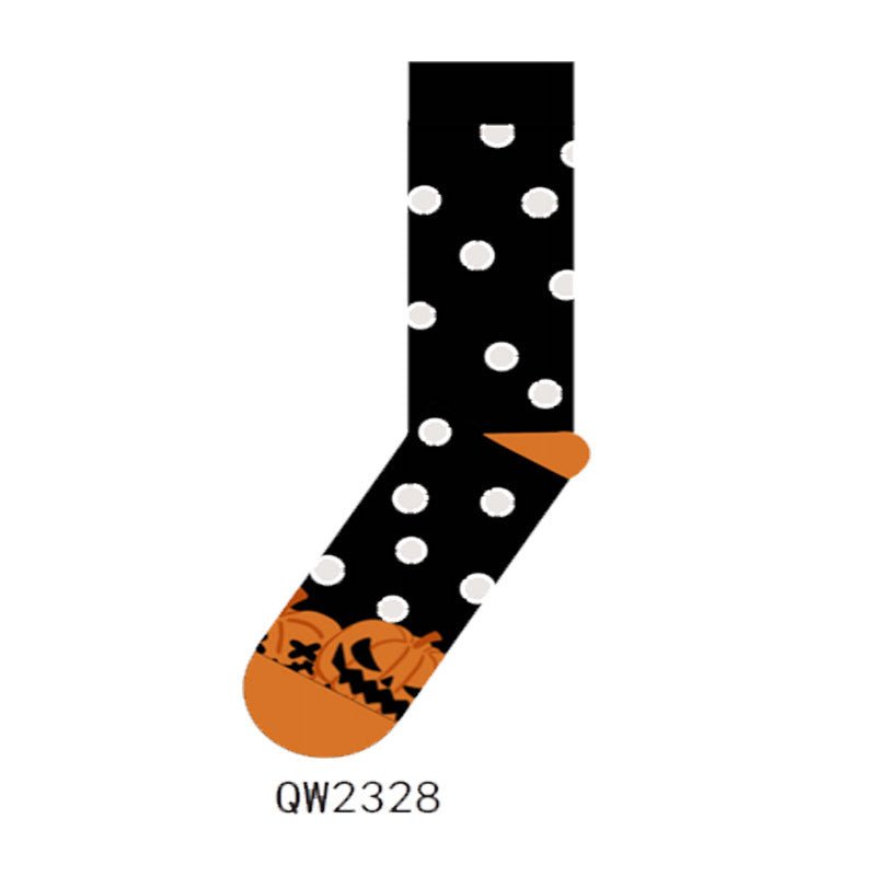 Halloween Cotton Socks Man And Woman Cartoon Tube Socks - 0 - Scribble Snacks