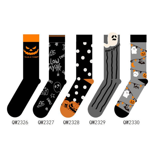 Halloween Cotton Socks Man And Woman Cartoon Tube Socks - 0 - Scribble Snacks