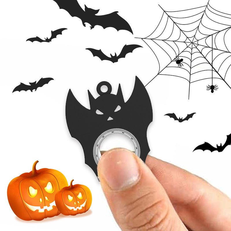 Halloween Creative Fidget Spinner Toy Bat Demon Ghost Keychain Hand Spinner Anti - Anxiety Toy Relieves Stress Bottle Opener Kids Toy - 4 - Scribble Snacks