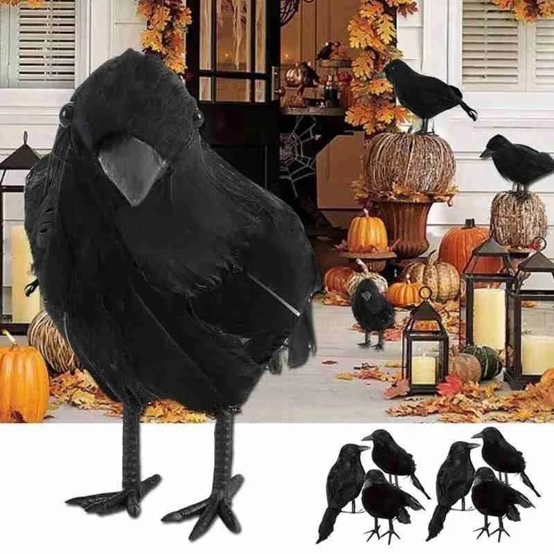 Halloween Crow Bird Deco Decor - Halloween - Outdoor Yard Decorations (Tombstones, Giant Props) - Scribble Snacks