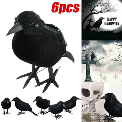 Halloween Crow Bird Deco Decor - Halloween - Outdoor Yard Decorations (Tombstones, Giant Props) - Scribble Snacks