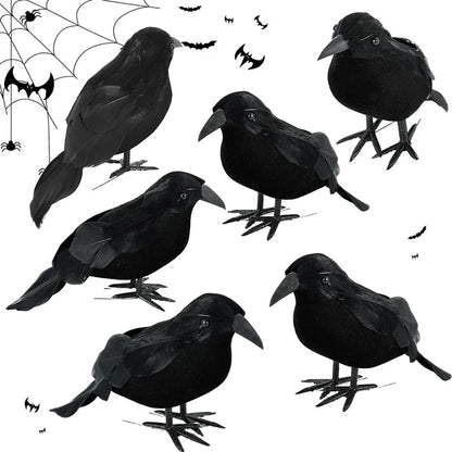 Halloween Crow Bird Deco Decor - Halloween - Outdoor Yard Decorations (Tombstones, Giant Props) - Scribble Snacks